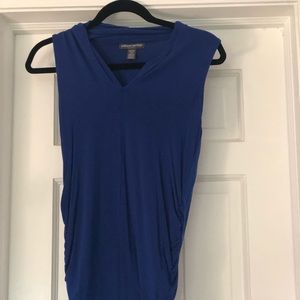 A Pea in the Pod Blue maternity blouse